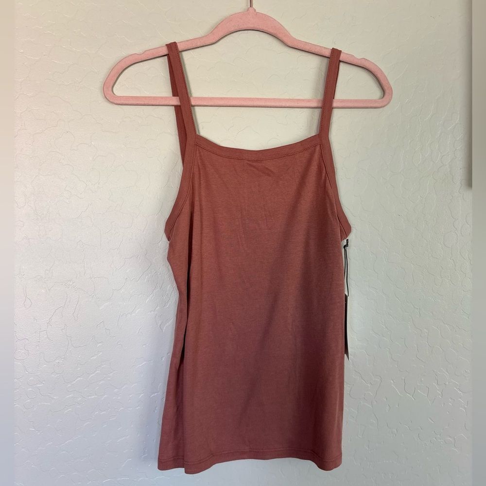 Three Dots Terracotta Squareneck Camisole Top small